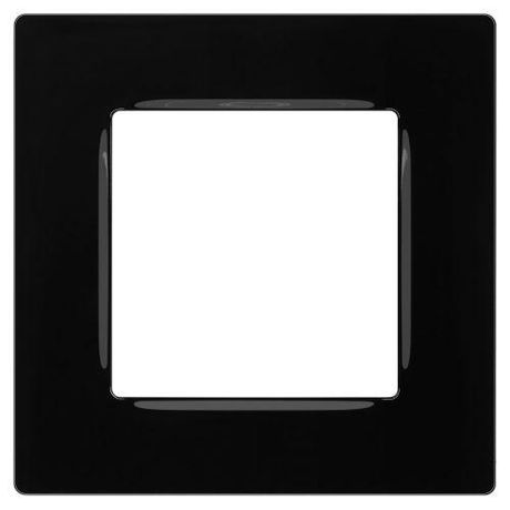 Рамка для розеток и выключателей Серия 12 12-5201-06 на 1 пост, Классик, чёрный | Б0067772 ЭРА