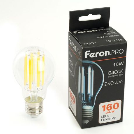 Лампа светодиодная LED 16вт Е27 дневной FILAMENT Feron.PRO - LB-1116 51237