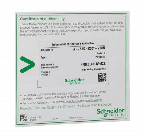 Лицензия Vijeo XD Express для HMISTO7xx SchE HMIEELCZLSPMZZ Schneider Electric