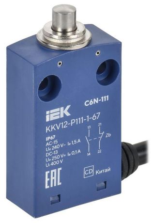 Выключатель концевой C6N-111 толкатель IP67 | KKV12-P111-1-67 IEK