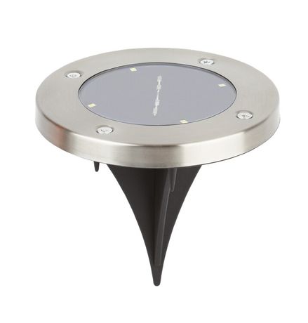 Светильник садовый на солнечной батарее, сталь, пластик 13 см ERAST040-08 - Б0038502 ЭРА