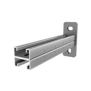 Консоль СТРАТ двойная 41х21, база 700, толщ. 2,5 мм, гальван. цинк, 875607 | КСД-41х21х700-2,5-ЭЦ Ostec