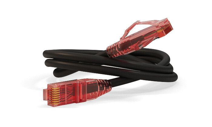 Патч-корд PC-LPM-UTP-RJ45-RJ45-C5e-0.15M-LSZH-BK U/UTP, Cat.5е, LSZH, 0.15 м, черный | 229916 Hyperline