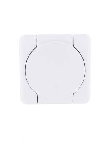 Розетка 1-м ОП Viola с заземл. крышкой бел. LEZARD 751-0200-123