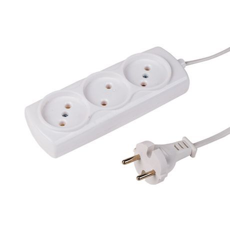 Удлинитель 3 гнезда, 5 м, 3х0.75 кв.мм, с/з, с кнопкой, белый | 11-7213 PROconnect MEET