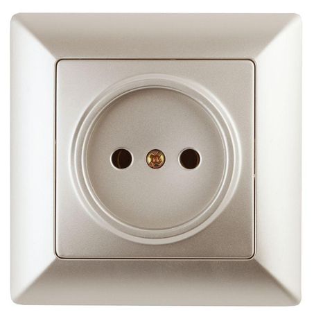 Розетка однофазная скрытого монтажа, в рамку без шторок шампань 16А 250В IP20 винтовые зажимы 4-201-04 Intro Solo - Б0043308 ЭРА