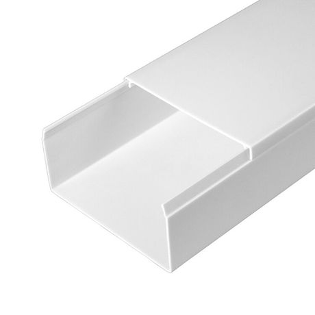 Кабель-канал белый 2-й замок в п/э 80х40 (12 м/уп) | PR03.0057 Промрукав Строитель