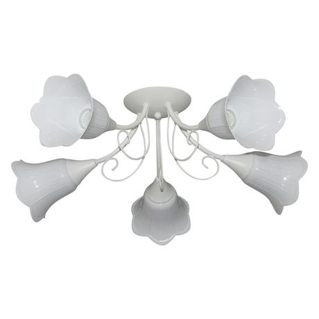 Светильник Веста 151 бел. (плафон П0471) НПБ 01-5х60-119 Е27 ИМ - 1005404988 Элетех