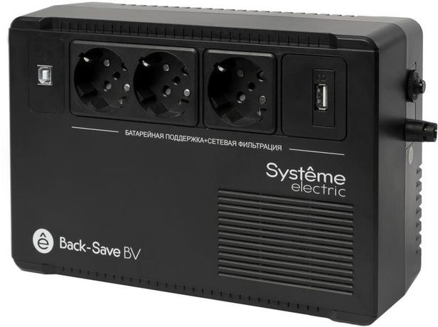 Источник бесперебойного питания Back-Save BV 800В.А AVR 3 Schuko 230В 1 USB-A BVSE800RS SE 1894504 APC