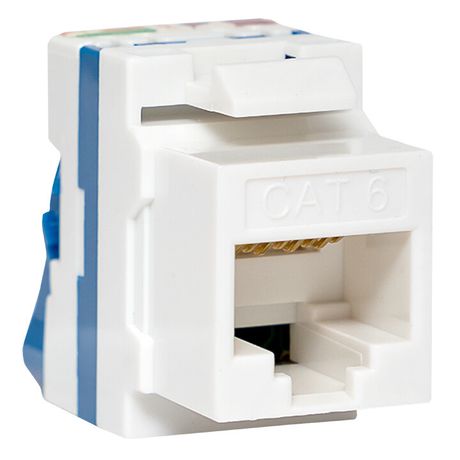 Модуль Keystone TERACOM CS Cat.6 неэкранированный 110 IDC 180 градусов самозажимной (Toolless) синий | TRCS-KSTN-RT180-6UTP-BLU EKF