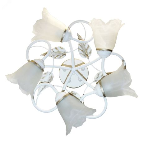 Светильник "Бонни" 151 бел.зол. (плафон 3316) НПБ 01-5х60-153 Е14 | 1005404782 Элетех