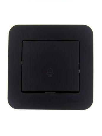Кнопка звонка 1-кл.СП ASTI 10А IP20 в сборе черн. бархат LEZARD 7081-4242-103