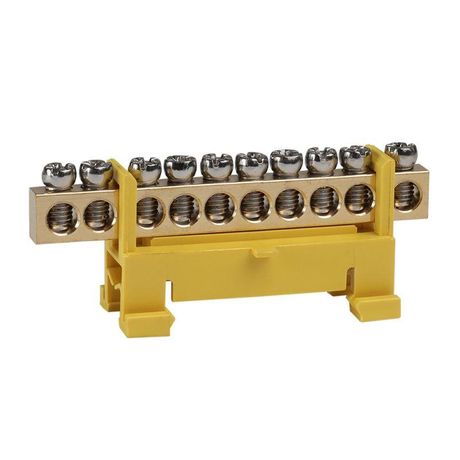 Шина нулевая тип Стойка OptiKit BB-S-PE-DIN-10-6х9 желтый | 277833 КЭАЗ