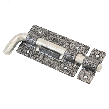 Засов Киров Секрет ЗД-03 антик серебро круглый Г-образный - 2834 ПТК