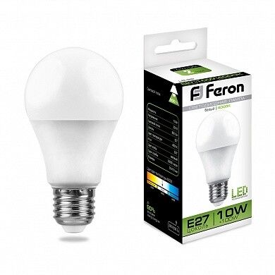 Лампа светодиодная LB-92 (10W) 230V E27 4000K A60 | 25458 FERON