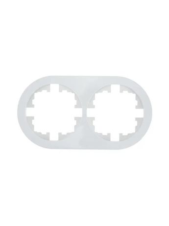 Рамка 2-м OSEN горизонт. круглая бел. LEZARD 744-0200-147