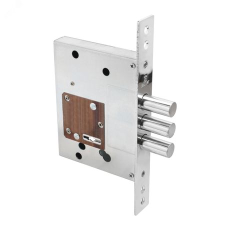 Замок врезной БУЛАТ ЗВ8-8.60.00.3(16).08 хром сувальд б/о б/наклад 5кл. для метал. дверей - 14934 ПТК