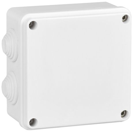 Коробка распределительная КМ для о/у 100х100х50мм белая с клеммой 6 зажимов, до 6мм.кв. | UKO10-100-050-100-K01-E IEK (ИЭК)