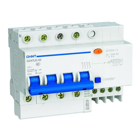 Выключатель автоматический дифференциального тока DZ47LE-32 четырехполюсный 20A 30mA тип AC характеристика С - 199642 CHINT