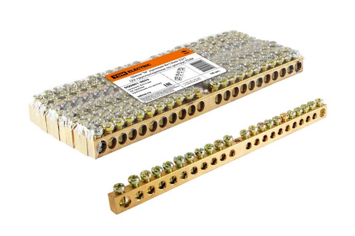 Шина "N" нулевая 8х12мм 22/1 (22 группы/крепеж по центру) | SQ0801-0055 TDM