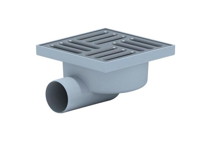 Трап горизонтальный нерегулируемый с сухим затвором решетка нерж. сталь ВК ПП 150/150х50 АНИ TQ5112 сер. RTP 11401