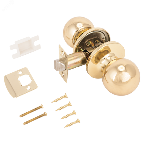 АЛЛЮР 5560 PS PB латунь - 1192 Ручка-защелка для межкомнатных дверей ПТК