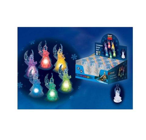 Гирлянда светодиодная «Ангел» ULD-F602 RGB ANGEL SET12 на батарейке в составе набора из 12шт. (3 вида по 4шт.) 5х9 см Uniel UL-00001419