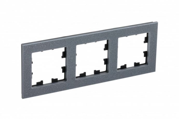 Рамка трехпостовая ATLASDESIGN NATURE, МРАМОР АЙС ГРЕЙ - ATN343203 APC