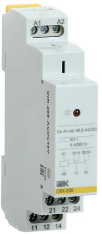 Промежуточное реле OIR 2 конт (8А). 48 В AC/DC - OIR-208-ACDC48V IEK