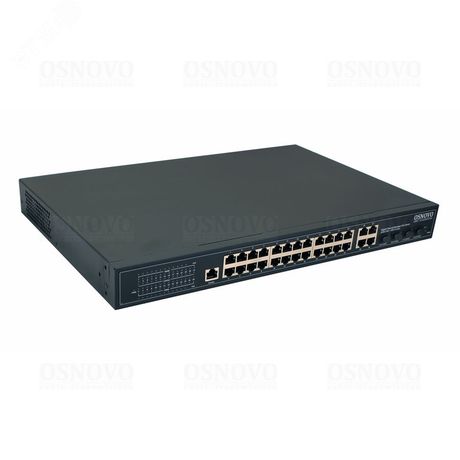 Управляемый L2 PoE коммутатор Gigabit Ethernet на 24 RJ45 - 00013258 OSNOVO sct1274