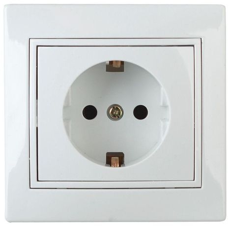 Розетка 1-м СП Plano 1Э-202-01 16А IP20 250В 2P+E Schuko без лапок бел. Intro Б0038828 ЭРА