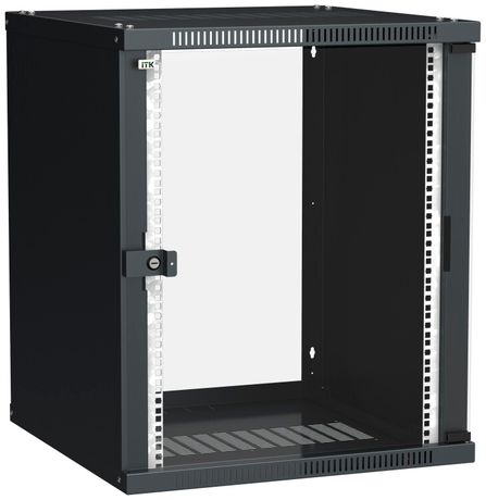 Шкаф LINEA WE 15U 600x650мм дверь стекло черный | LWE5-15U67-GF ITK IEK