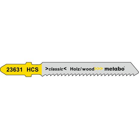 Пилка T119B по дереву Classic (51х2мм; HCS) (уп.5шт) Metabo 623631000