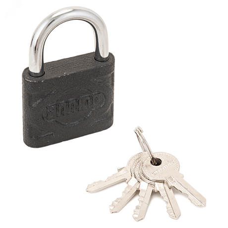 Замок навесной с цилиндровым механизмом секрета, АЛЛЮР ВС1Ч-4508 черный - 1419 ПТК