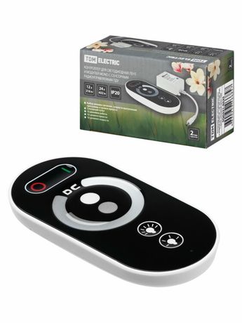 Контроллер для светодиодных лент и модулей MONO-RF-12В-18А-216Вт-IP20, 1 канал, сенсорный пуль | SQ0331-0525 TDM