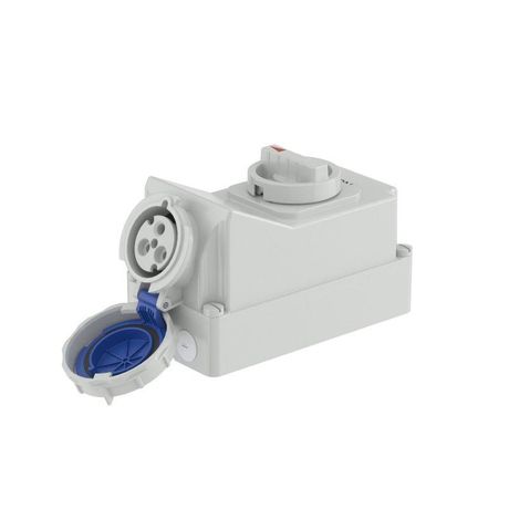 Розетка наружной уст. с механической блокировкой и боковым расположением разъема IP67 16А 2P+E 230В | DIS5611683 DKC ДКС