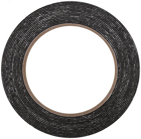 Лента клеящая двухсторонняя монтажная на вспененной основе 25 мм х 5 м черная - 11793 РОС