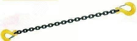 Цепь 10мм с крюками на концах, длиной 5м, для закрепления грузов при перемещении до 6,2т - 00-00005181 КМП