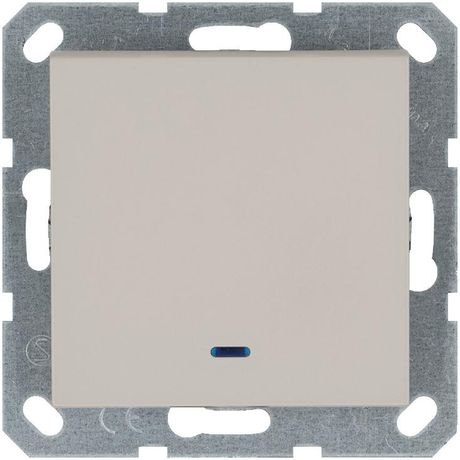 Переключатель проходной 1-кл. 10А IP20 с подсветкой механизм тауп Jasmart G3012NT