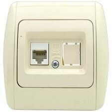 ZIRVE крем/крем розетка комп.CAT6+гнездо|501-000303-247| EL-BI ABB
