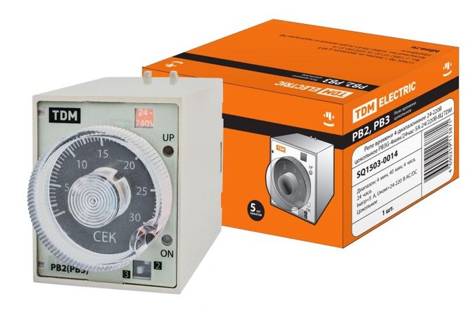 Реле времени РВ3G-4мин/24час-5A-24/220В-8Ц | SQ1503-0014 TDM