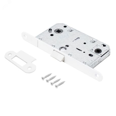 Защёлка Аллюр АРТ PL 96WC-50 W белый ХЕДЕР с фиксатором - 14122 ПТК