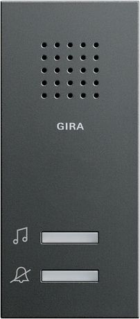 Антрацит Звонок накладного монтажа Gira S-55 120028