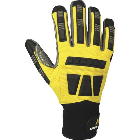 Перчатки трикотажные с защитными накладками VV900JA EOS цв Желтый p 9 - VV900JA09 Delta Plus
