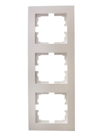 Рамка 3-местн. вертик. VESNA жемчуж./бел. перламутр LEZARD 742-3000-153