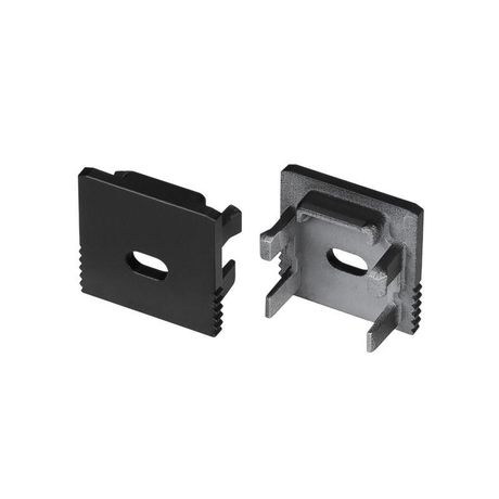 Заглушка SL-MINI-15 BLACK с отверстием пластик (комплект) Arlight 049420