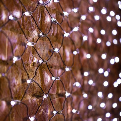 Гирлянда светодиодная "Сеть" 2х0.7м 176LED бел. 11Вт 220-240В IP65 провод ПВХ черн. Neon-Night 215-011