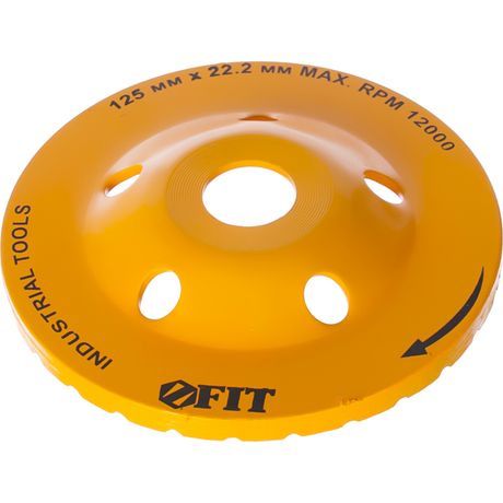 Диск шлифовальный алмазный Турбо посадочный диаметр 22.2мм 125мм FIT 39521 РОС