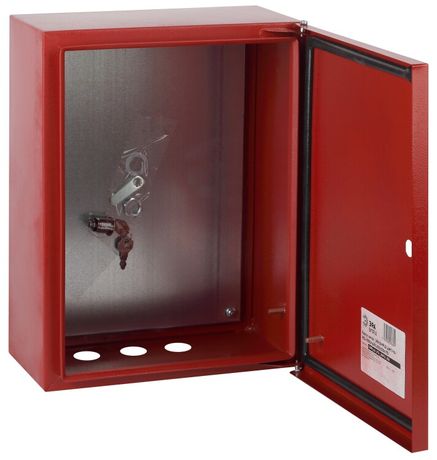 Корпус металлический ЩМПг-04 400х300х175 IP54 RED_SHMPg-04_IP54_SIMPLE красн. ЭРА Б0047702
