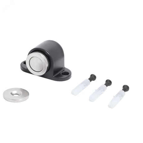 Ограничитель СТАНДАРТ 926 BL пушка матовый черный магнитный ЕВРОПАКЕТ - 14623 ПТК